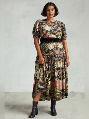 Conditions Apply Anthropologie Floral Maxi Dress | 2X